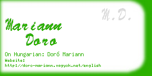 mariann doro business card